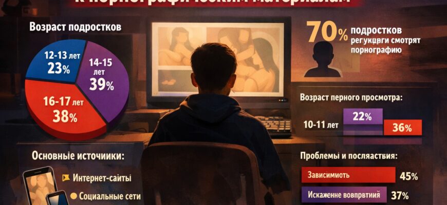 Статистика просмотра порнографии подростками: шокирующие цифры и факты