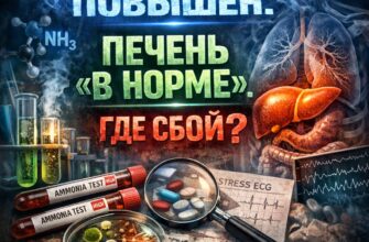 Аммиак, аутоиммунка и низкий ферритин: почему «печень не справляется», хотя анализы в норме?